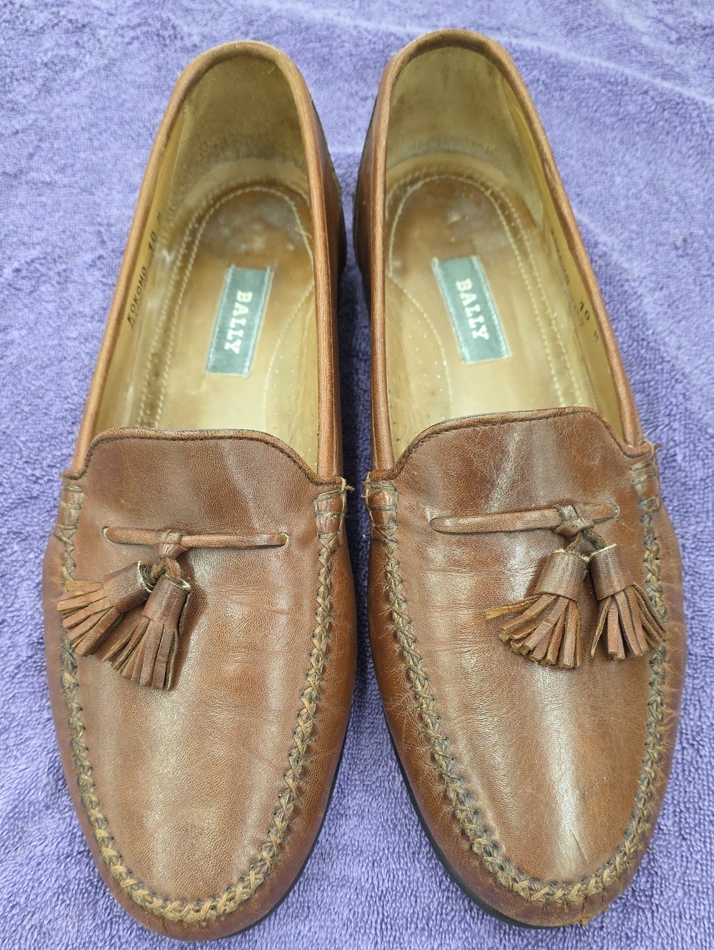 Bally Men’s Brown Leather Tassel Loafers